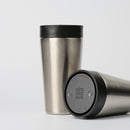 Circular&Co. Made From: Recycled Stainless Steel - 12oz Cup - Uncoated / Ink Black Lid