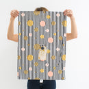 Wrag Wrap Reusable Reversible Crackle Wrap: Stag & Stripes