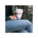 Stojo Biggie 16oz Collapsible Reusable Cup: Dove Grey