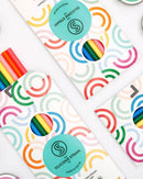 The Silicone Straw Company Reusable Silicone Straws x 8 with straw brush - Rainbow