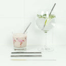 Stainless Steel Short Reusable Drinking Straws - Pack of 2 with brush