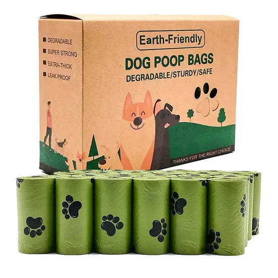 Biodegradable Eco Friendly Dog Poop Bags - 6 Rolls