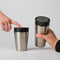 Circular&Co. Made From: Recycled Stainless Steel - 12oz Cup - Uncoated / Ink Black Lid