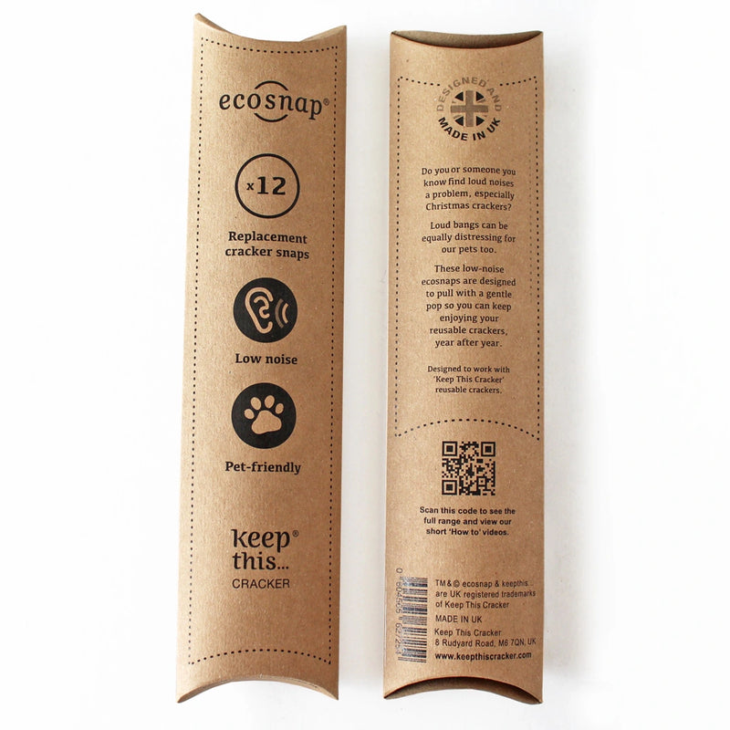 Keep This Cracker Reusable Christmas Crackers: Replacement Eco Snaps