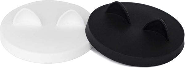 HolaStar Food Can Lids Silicone Can Cover for Human Dog Cat Pet Food Fit 3 Standard Size Cans Storage Black and White