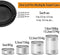 HolaStar Food Can Lids Silicone Can Cover for Human Dog Cat Pet Food Fit 3 Standard Size Cans Storage Black and White