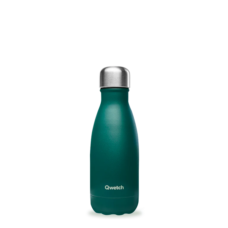 Qwetch Small Insulated Reusable Bottle Matt Emerald Green - 260ml