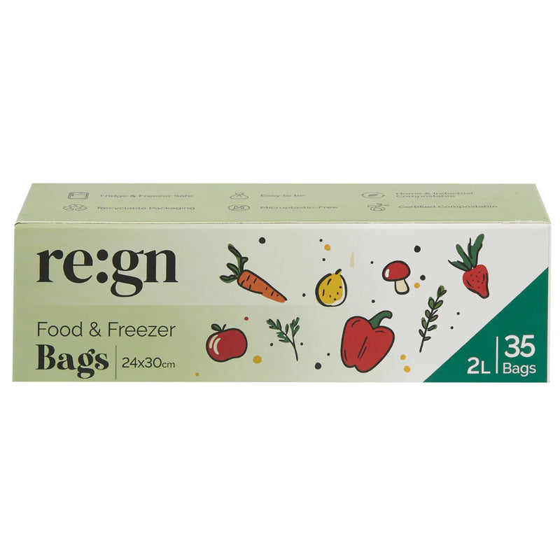 Re:gn Compostable & Biodegradable Food and Freezer Bags - 2L/6L