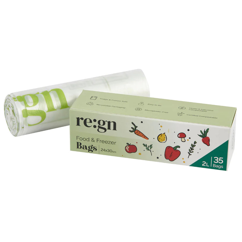 Re:gn Compostable & Biodegradable Food and Freezer Bags - 2L/6L