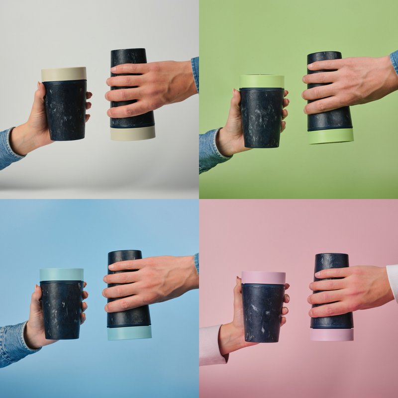 Circular&Co. Reusable Coffee Cup – Made From Fabric Waste | 8oz & 12oz