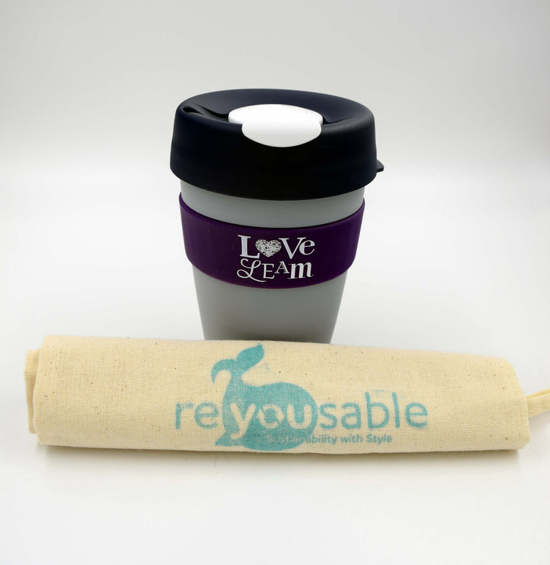 KeepCup Love Leam KeepCup Original Medium - White/Navy/Grey