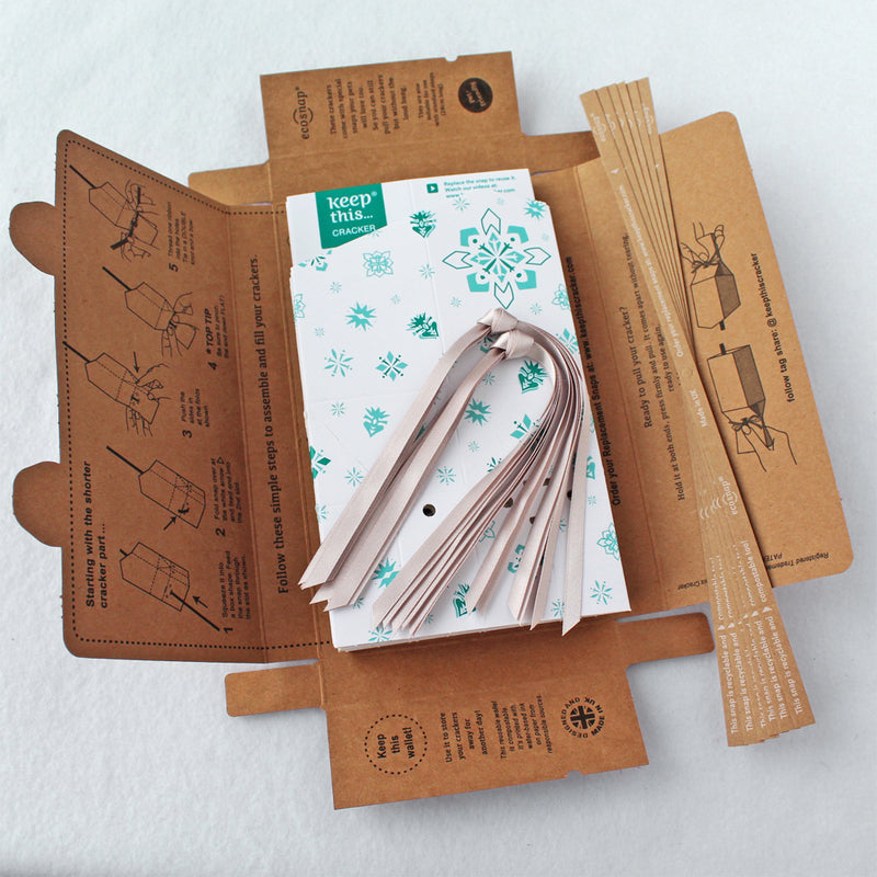 NEW DESIGN Reusable Christmas Crackers: White Jewel