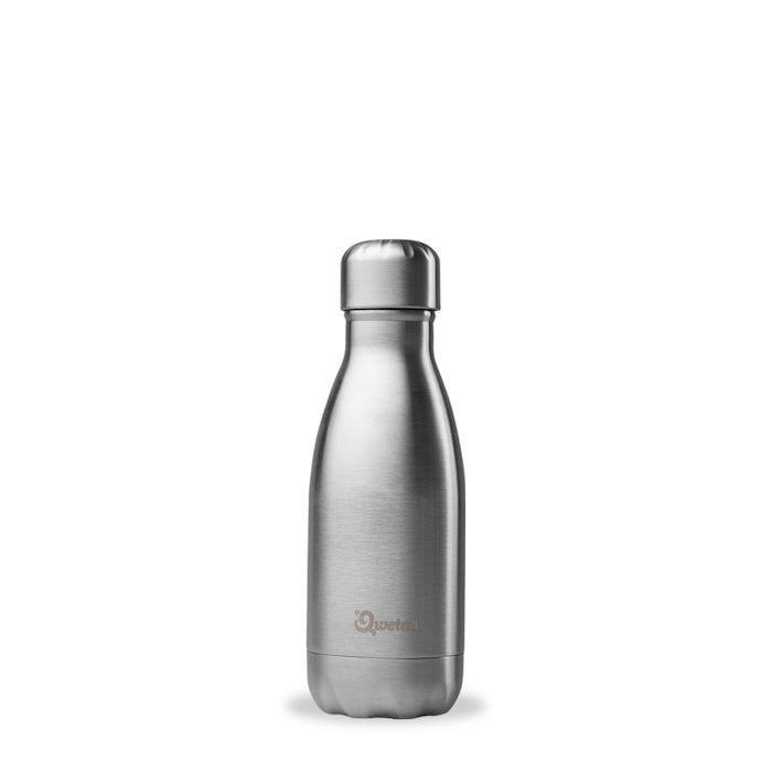 Qwetch Small Reusable Bottle - Brushed Steel
