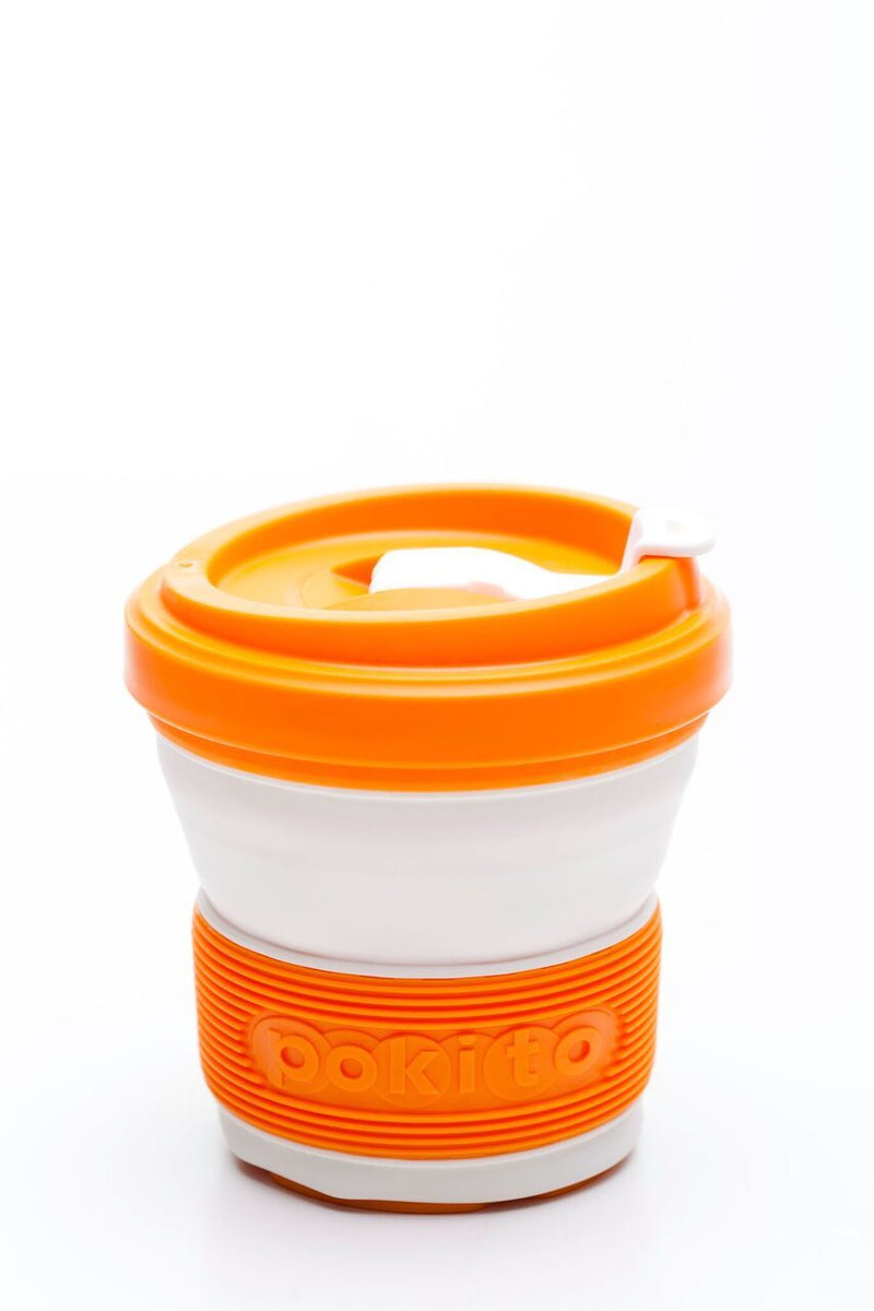 Pokito Collapsible Reusable Cup:  Pumpkin Orange