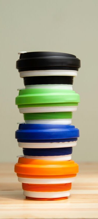 Pokito collapsible reusable cup: Blackberry Black