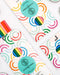 The Silicone Straw Company Reusable Silicone Straws x 8 with straw brush -  Rainbow